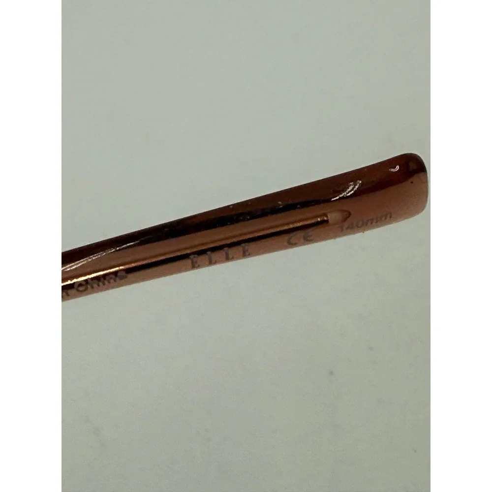 Elle Eyeglasses Women 51-19-140 Rose Gold Excellent Oval Metal Frames EL13467